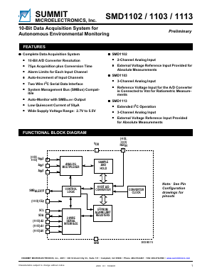 SMD1102 Datasheet PDF Summit Microelectronics