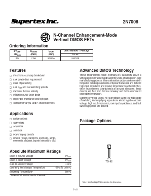 2N7000 Datasheet PDF  Supertex Inc