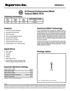 VN2224LL Datasheet PDF  Supertex Inc