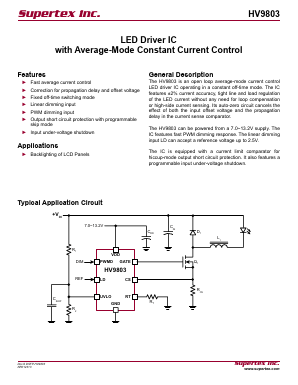 HV9803LG-G Datasheet PDF  Supertex Inc