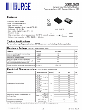 SGC1560S Datasheet PDF Surge Components