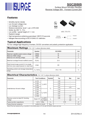 SGC2050S Datasheet PDF Surge Components