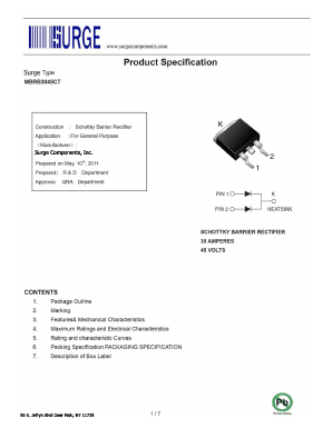 MBRB3045CT Datasheet PDF Surge Components