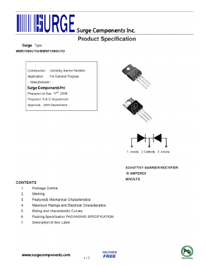 MBRF1060CTG Datasheet PDF Surge Components