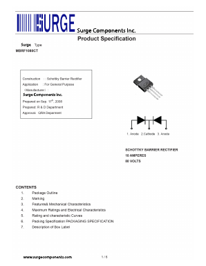 MBRF1080CT Datasheet PDF Surge Components