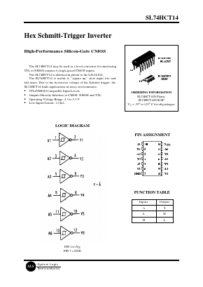 SL74HCT14D Datasheet PDF System Logic Semiconductor