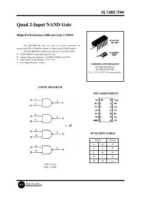 SL74HCT00N Datasheet PDF System Logic Semiconductor