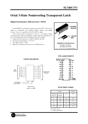 SL74HC573 Datasheet PDF System Logic Semiconductor