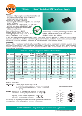 TMS-140A2-J Datasheet PDF Nuvotem Talema