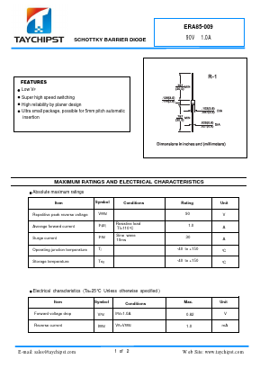 ERA85-009 Datasheet PDF Shenzhen Taychipst Electronic Co., Ltd