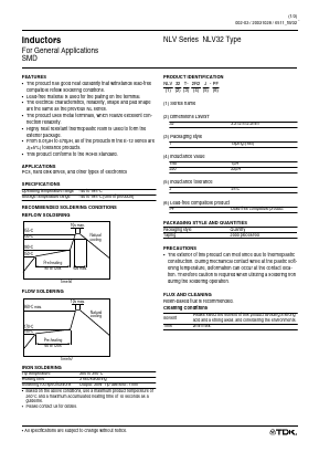 NLV32T-151J-PF Datasheet PDF TDK Corporation