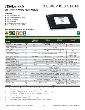 PFE300S-12 Datasheet PDF TDK Corporation