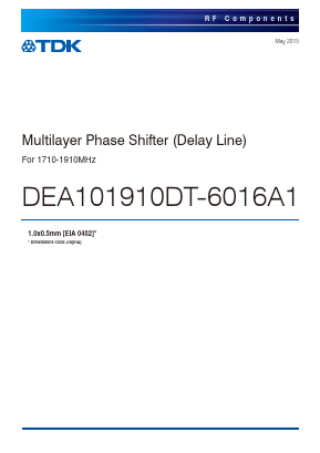 DEA101910DT-6016A1 Datasheet PDF TDK Corporation