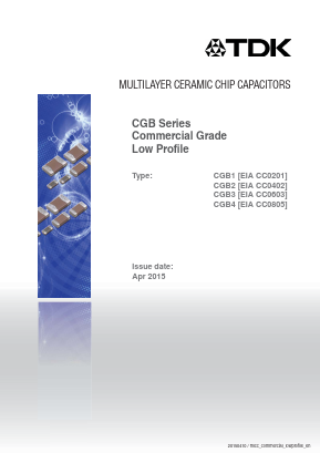 CGB2A3X5R1A474M033BB Datasheet PDF TDK Corporation