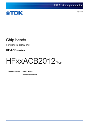HF30ACB2012 Datasheet PDF TDK Corporation