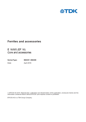 B66308 Datasheet PDF TDK Corporation