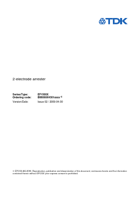 B88069X4301T502 Datasheet PDF TDK Corporation