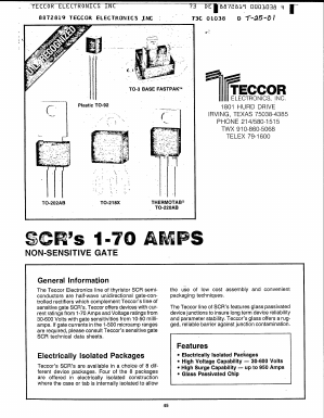 S2003L Datasheet PDF Teccor Electronics