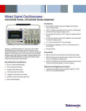 DPO2002B Datasheet PDF TEKTRONIX