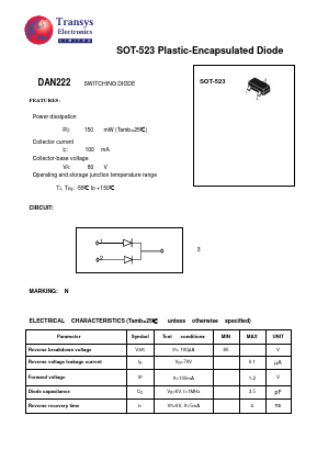 DAN222 Datasheet PDF Transys Electronics Limited