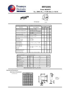 IRF630S Datasheet PDF Transys Electronics Limited