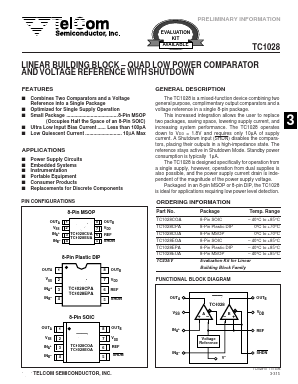 TC1028CUA Datasheet PDF TelCom Semiconductor, Inc
