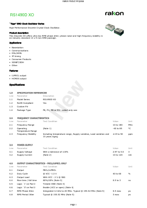 RS1490D Datasheet PDF TEMEX