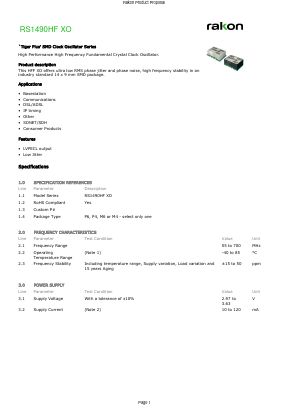 RS1490HF Datasheet PDF TEMEX