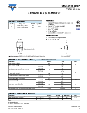 SUD50N04 Datasheet PDF Vishay Telefunken