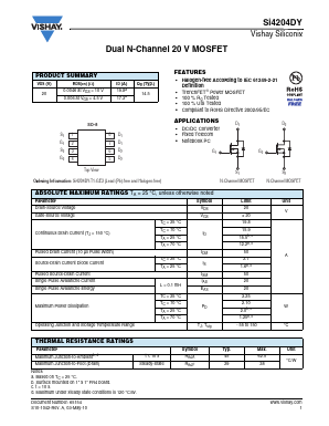 SI4204DY Datasheet PDF Vishay Telefunken