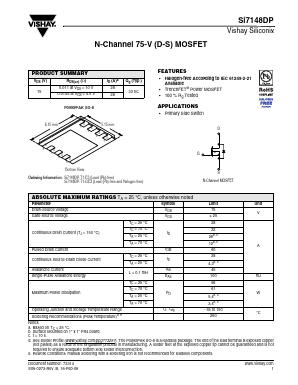 SI7148DP Datasheet PDF Vishay Telefunken