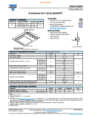 SiSA12ADN Datasheet PDF Vishay Telefunken