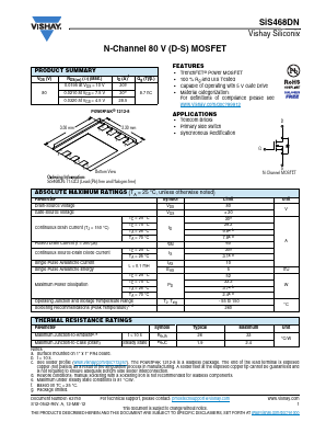 SIS468DN Datasheet PDF Vishay Telefunken