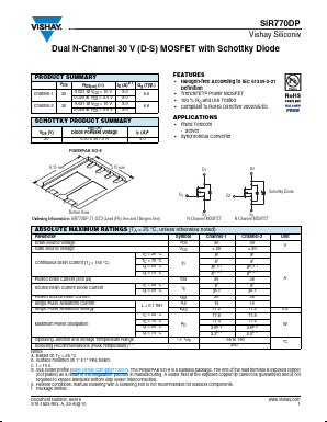 SIR770DP Datasheet PDF Vishay Telefunken