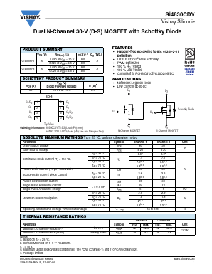 SI4830CDY Datasheet PDF Vishay Telefunken