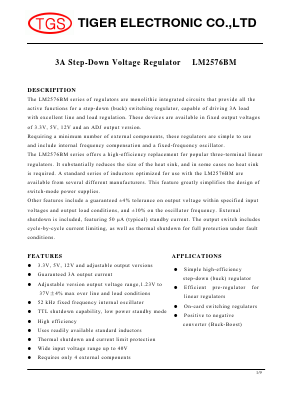 LM2576BM Datasheet PDF Tiger Electronic