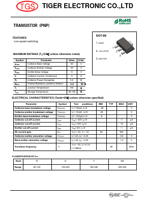 B772S Datasheet PDF Tiger Electronic