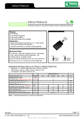 KB50LN Datasheet PDF Thinki Semiconductor Co., Ltd.