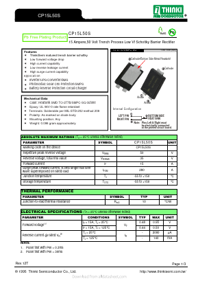 CP15L50S Datasheet PDF Thinki Semiconductor Co., Ltd.
