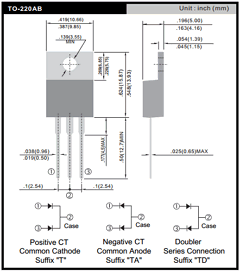 FEP16BTA Datasheet PDF Thinki Semiconductor Co., Ltd.