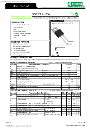 DSEP12-12A Datasheet PDF Thinki Semiconductor Co., Ltd.