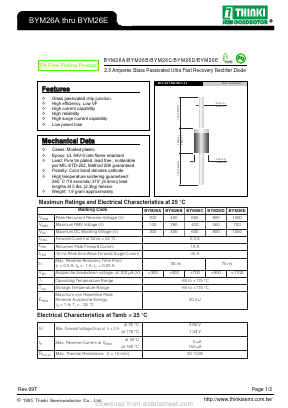 BYM26C Datasheet PDF Thinki Semiconductor Co., Ltd.