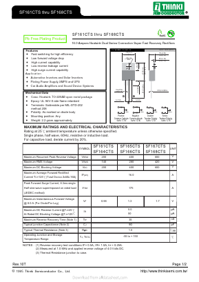 SF164CTS Datasheet PDF Thinki Semiconductor Co., Ltd.