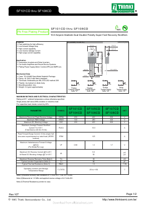 SF104CD Datasheet PDF Thinki Semiconductor Co., Ltd.