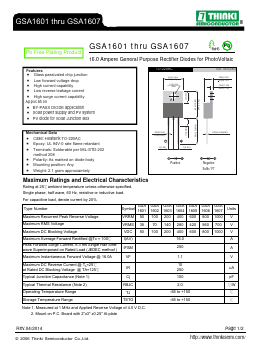 GSA1606 Datasheet PDF Thinki Semiconductor Co., Ltd.