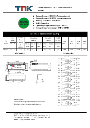 QT50A03 Datasheet PDF Dongguan Xinkang Electronic Technology Co., Ltd.