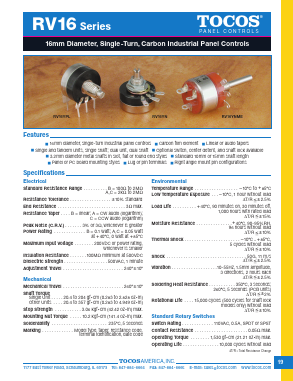 RV16YP10SC105K Datasheet PDF TOCOSAMERICA, INC.