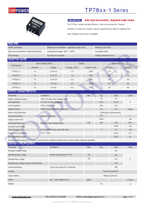 TP785.0-1 Datasheet PDF Toppower Electronic Technology Limited