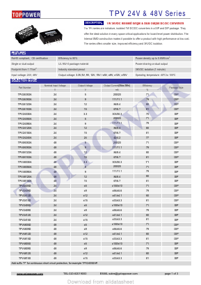 TPV2415D Datasheet PDF Toppower Electronic Technology Limited