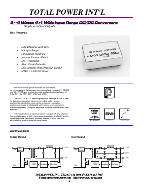 MIW2027 Datasheet PDF Total Power International